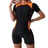 Suits Rash Guard Swimwear Women Bikini 2024 Surfsuit Short Sleeve Woman Swimsuit One Piece Swimming Suit Beach Bathing Suit Monokini