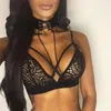 Behas 2024 Sexy vrouwen naadloos cross -verbanding gewas tanktop bloemen pure kant onzichtbare bh bralette bustier fitness gebouw