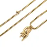Pendant Necklaces Portafortuna Italian Lucky Hand Horn Anti Evil Good Luck Double Protection Amulet Charms Box Chain Necklace Stai5433415