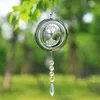 Garden Decorations Wind Chimes Crystal Suncatcher 3D Bearing Rotation Stainless Tree of Life Butterfly Prism Sun Catcher Garden Decoration Outdoor