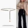 Bälten Luxury Dinner Party Metal Woman Chain Belt för kvinnor klänning kjol guld silver midja jeans design uppfattning