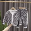 1-5 anni Frest Kids Clothes Boys Set di abbigliamento 2021 Spring Autumn Cotton Coat+Shirt+Pants 3PCS Outfit per bambini