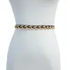 Cintos da cintura Cintos novas femininas de verão Moda Moda Doce Metal Cadeia trançada Correias de cor da cintura Belts de decoração para mulheres Marca de designer de luxo