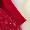 Fille robes de Noël vêtements pour enfants robe rouge bébé cosplay