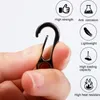 Keychains 5 stks mini karabijns clips kleine legering veer snap hook sleutelhanger gesp bij draagbare fles hangende gesp voor rugzak camping wandelen