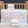 Blankets 6-ply Gauze Fold Baby Cute Cartoon Bath Towel Cotton Blanket Swaddle Stuff For Borns Accessories Delivery Room