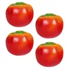 Dekorative Blumen 4pcs Mini Tomatenmodelle Simulations -Tomatenschaumstatuen Künstliches Modell