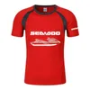 メンズTシャツSea Doo Seadoo Moto Mens New Printed Fashing Summer Tシャツコットンラグランショートスルベラウンドネックストリットトップス衣料品T240425