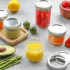 Opslagflessen 250 ml mini transparant zilver aluminium deksel metselaar jar set kleine honing doorzichtige plastic potten fruit jam