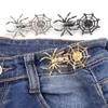 Brooches Reusable Fashion Adjsutable Spider Web Waist Butterfly Buckle For Pants And Skirt No Sewing Required Metal Jeans Button