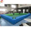 12mLx6mW (40x20ft) with 16balls Outdoor Activities Indoor Giant Human Billiards Game Snooker Soccer Ball Inflatable Snookball Table Field for Carnival Rental