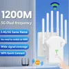 1200ms 5GHz Wireless WiFi Repeater Signal Booster Dualband 24G 5G Extender 6 Antenn Network Amplifier WPS Router 240424