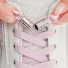 Pièces de chaussures sans lie lacets Lock de diamant Lock Shoelaces sans liens sneaker élastique enfants adultes lourds lourds lacets plats pour chaussures