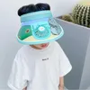 Sombreros de borde anchos Sol Sun Visor Sombrero USB Carga elástica ajustable Tapa de ventilador recargable Ventilador de dibujos animados vacío