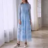 Lässige Kleider 2024 Luxuriöses Designkleid für Frauen weibliche Boutique Spitze Laternenhülle Taillierte lange Damen Elegante Gala Vestidos