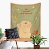 Sun Moon Tarot Tapestry Wall Hanging Boho Cat Kawaii Rum Dekor Psychedelic Hippie For Kids Bedroom Art 240418