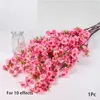 Fleurs décoratives pêche artificielle fleur de branche printemps prune cerise en soie de fleur de fleur décoration maison mariage bricolage