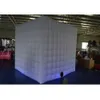 Biała nadmuchiwana kostka Photo Booth Portable Photobooth z oświetleniem LED na imprezę ślubną