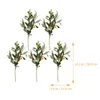 Fleurs décoratives 5 PCS OLIVE ARTIFICIEL BRANCE PLANTES PLANTES RICHAGES PLAQUES FAUX SEMPLE DES SEMPLE DES FLORIT