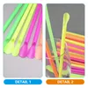 Disposable Cups Straws 400 Pcs Snow Cone Time Spoon Design Smoothie Party Drinking Tools Sucking Pool
