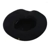 Berretti in feltro in feltro Panama Flat Top Hat Round MagicShow Testeni Masquerade Accessori Role Play Fedora Dropship