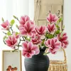 Fiori decorativi ramo di fiori magnolia artificiale per la decorazione della casa di matrimonio simulazione reale falso