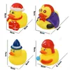 Детские игрушки для ванны 18pcs детские игрушки для бассейна для бассейна для купания утки вода игра с плаванием скрипучие звуковые резиновые утки игрушки для детей подарки