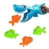 Baby Bath Toys 1 Set Funny Shark Grabber Bath Toy For Boys Girls Catch With 4 Fishes BathTub Interactive Bathing Puzzle Fishing Water Toy