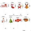 Inne imprezy imprezowe 24/48pcs Cartoon Christmas Cake Topper Santa Claus Tree Cupcake na rok Noel Navidad D Dhwh7