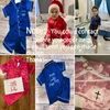 2pcs Red Satin Pajamas Kids Sets Boys Girls Girls Solid Silk Childrens Pyjamas Vêtements Toddler Lounge PJS 2-12T Vêtements de Noël 240410