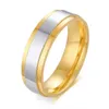 Anelli di nozze popolare per artigianato della moda in acciaio inossidabile anello liscio a faccia liscia ad anello di coppia in acciaio in titanio