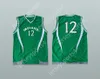Nom nay personnalisé Mens Youth / Kids Ireland National Team 12 Green Basketball Jersey Top cousé S-6XL