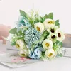 Fleurs décoratives Bouquet Single Fake Flower Simulation Route de mariage Route à main Decoration Home Decoration Rose Pographie