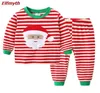 Pojkar Julpyjamas sätter Conjuntos de Menino Pijama Infantil Santa PJs Gecelik Koszula Nocna Pyjamas Kids Pyjama Set 2110188639664