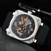 Quartz sportif masculin Watch Br Watches Full en vedette World Time LED Auto Hand Raising Light Oak Series