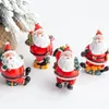 Décorations de jardin Micro paysage de Noël Tree Fairy Window Decor Miniature Snowman Figurines Santa Claus Resin Ornement