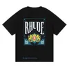 남자 T 셔츠 고급 셔츠 Rhud 스케이트 보드 스트리트웨어 남성 디자이너 Tshirt 여자 캐주얼 좋은 티셔츠 ins hot man opfit