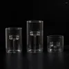 Candle Holders Glass Tealight 3Pcs Clear Votive Tea Lights Holder For Wedding Party Centerpieces