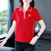 Women's Polos Summer Polo Shirt Short Sleeve T-shirt Shirts Top Pulovers Oversize Basic T-shirts Luxury Woman Lady Tops Tees