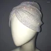 Berets Bar Headdress Beanie Cover Head Glitter Jewelry For Women Nightclub Dropship