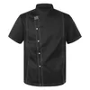 Men Women Kitchen Work Uniform Adult Unisex Chef Jacket Coat Cook el Restaurant Canteen Cake Shop Cafe Shirt Cooking Costume 240412