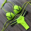 Set Red Swimwear Push Up Swimsuit Women Halter Biquini Gededed Bathing Suit Gold Stamping Braziliaanse Bikini Set Thong 2021 Sexy Bikini