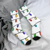 Chaussettes masculines lumières de Noël harajuku sweat absorbant les bas de saison toute la saison accessoires pour cadeau d'anniversaire unisexe