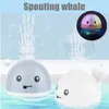 Baby Bath Toys Kids Shower Charges avec des lumières et de l'eau Spray Whale Toy Water Reaction Flash Baby Salle Bath Bath Bath Bath Toy comme cadeau