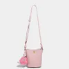 Kvällspåsar Mabula Pink Sling Women's Bucket Bag Designer Stylish Leather Cross Shopper Hand Stor lyx 2024 Lady Shoulder Hobo Purse