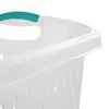 27 Panier à linge en boisseaux Ensemble blanc en plastique de 3 240424