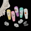 52st 3D akrylblommor Vita handgjorda blommor Nail Charms Summer Designer Diy Nail Art Accessories Manicure 240415