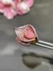 Кластерные кольца розовый цвет натуральное раковине