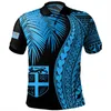 Polos da uomo Fashion Fiji Pattern Polo Shirt Uomini Donne Hawaiian 3D Shirt polinesisia