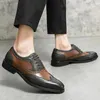 Casual Shoes Italy High Quality Pointed Fashion Oxford Lace Up Men's Style Luxury Moccasin Leather